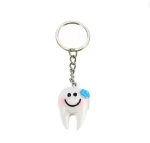 Happy Tooth Charm Key Ring