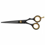 Royal Black Gold Barber Scissor 6.5"