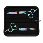 Rainbow Titanium Barber Scissor Set 6"