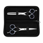 Silver Crystal Barber Scissor Set 6.5"