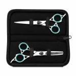 Aqua Crystal Barber Scissor Set 6"