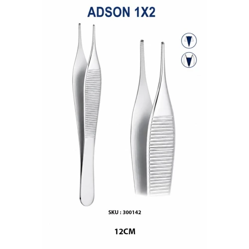 Tissue Forceps Adison - 12 cm (1 x 2 Teeth)