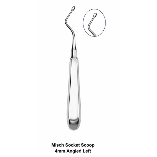 Misch Socket Scoop Elevator - 4 mm Angled Left