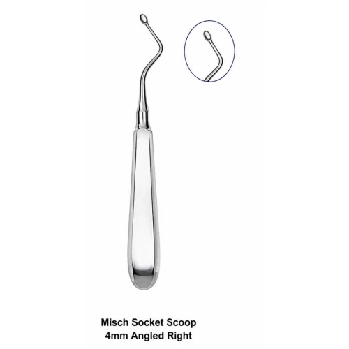 Misch Socket Scoop Elevator - 4 mm Angled Right