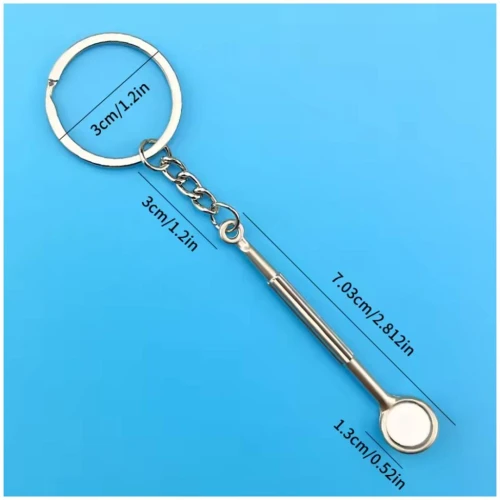 Dental Mouth Mirror Key Ring