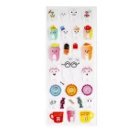 Puffy Dental Tooth Cartoon Sticker Sheet