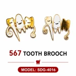 Happy Tooth Family Brooch